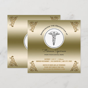 RN Nurse Graduation Party Gold Pinning Ceremony Kaart