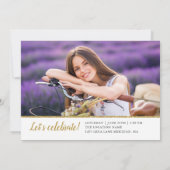 RN Nursing Floral Graduation 3 Faire-part photo (Dos)