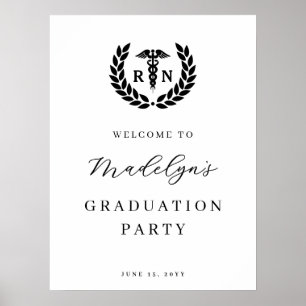 RN Nursing School Afstuderen Modern Welkom Poster