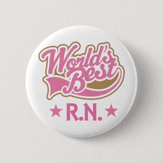 RN of geregistreerde zuster Gift Ronde Button 5,7 Cm (Voorkant)