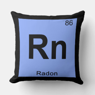 Rn - Radon Chemie Periodiek Systeem Symbool Kussen