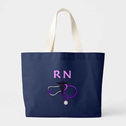 RN Stethoscoop Grote Tote Bag (Voorkant)