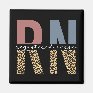 Rn.t. geregistreerd zuster Cheetah Print Afstudere Magneet