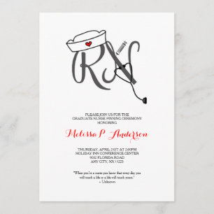 Rn.v.t. ceremonie uitnodigen, leuk zuster afstuder kaart
