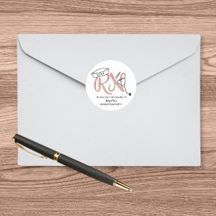 RN verpleegkundige afstudeerfeest dank u voor idee Ronde Sticker