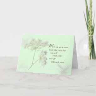 RN verpleegkundige gelukwensen met test Wilde Bloe Kaart