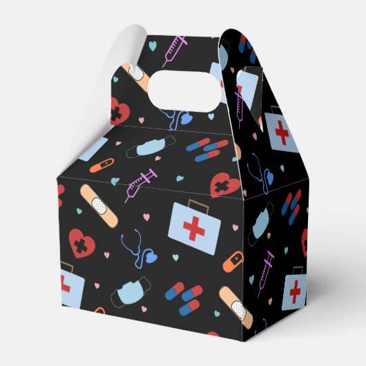 RN Verpleegkundige Student | Arts Medisch Patroon Bedankdoosjes (Achterkant)