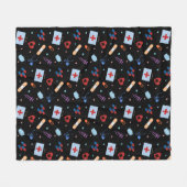 RN Verpleegkundige Student | Arts Medisch Patroon Fleece Deken (Voorkant (Horizontaal))