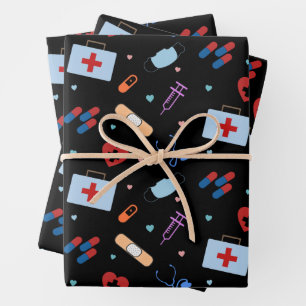 RN Verpleegkundige Student   Arts Medisch Patroon Inpakpapier Vel