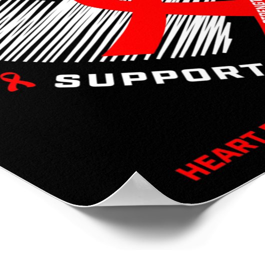 RN Verpleegkundigen Ik Draag Red Heart Disease Awa Poster (Hoek)