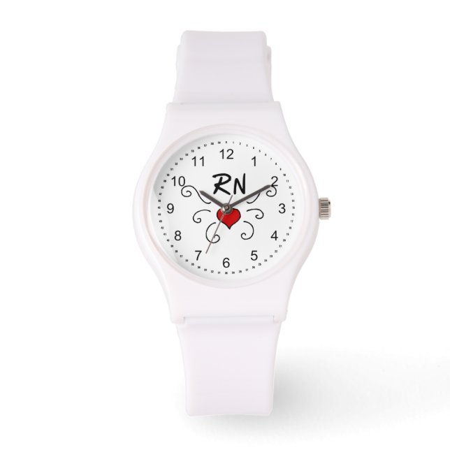 RN Verpleegster Liefde Tattoo Horloge (Voorkant)