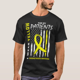 Rn Zurse gele lint patiënten Endometriose Awar T-shirt