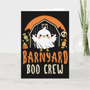 Rnyard Boo Crew - Schattige boerderijdier Hallowee Kaart