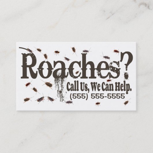 Roach Exterminator-reclame Visitekaartje (Voorkant)