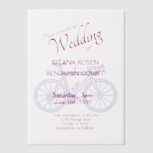 Road Bicycle Wedding Invitation