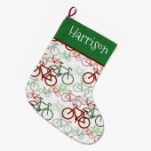 Road bikes gepersonaliseerde kerstkous grote kerstsok (Voorkant (Hangend))