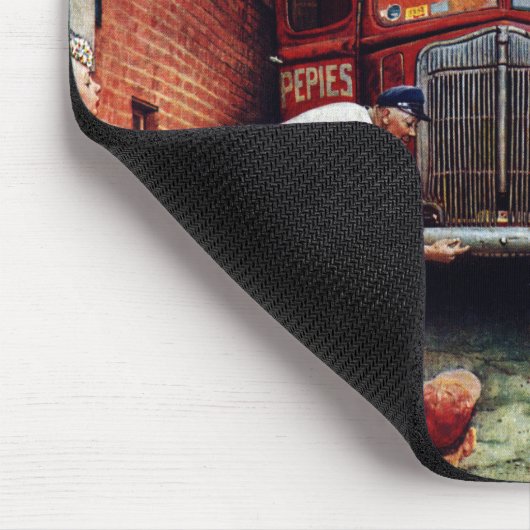 Road Block by Norman Rockwell Muismat (Hoek)