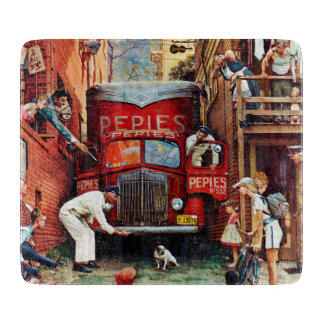 Road Block by Norman Rockwell Snijplank
