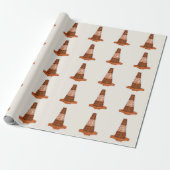 Road Cone Oranje Taraffic kegel Cadeaupapier (Uitgerold)