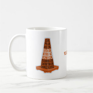 Road Cone Oranje Taraffic kegel Koffiemok
