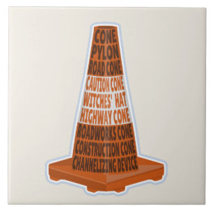 Road Cone Oranje Taraffic kegel Tegeltje