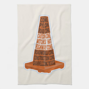 Road Cone Oranje Taraffic kegel Theedoek