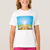 Road Cones Leading To A City T-Shirt (Devant)