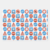 Road Construction Traffic Lights School Bus Inpakpapier Vel (Voorkant 3)