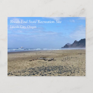 Road End, Lincoln City, Oregon Briefkaart