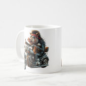 Road Hog Biker Mug | Rebel Motorcycle Hog Design (Devant gauche)