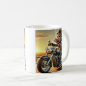 Road Hog Motorcycle Mug | Biker Pig Riding Chopper (Devant droit)