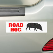 Road Hog Sparkly Pig Bumpersticker (Op auto)