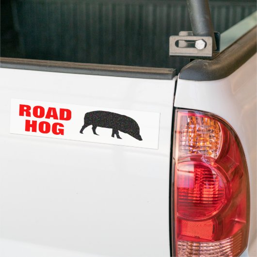 Road Hog Sparkly Pig Bumpersticker (Op Truck)