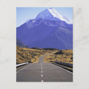 Road in Mount Cook National Park, New Zealand Briefkaart
