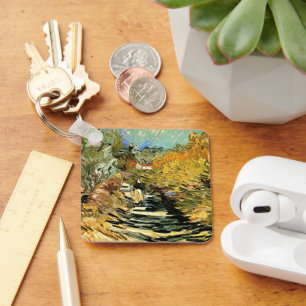 Road in Saint-Remy Vrouw Figuur, Vincent van Gogh Sleutelhanger