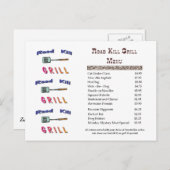Road Kill Grill Briefkaart (Voorkant / Achterkant)