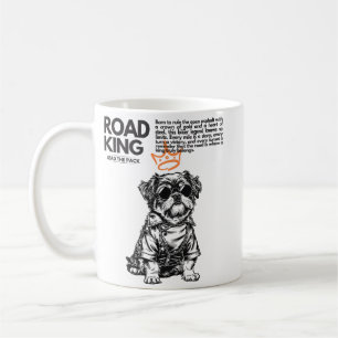 Road King Biker Dog Mok Cadeau voor Motorrijders