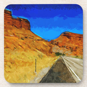 Road langs Side Tetons Abstract Onderzetter