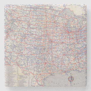 Road map United States Stenen Onderzetter