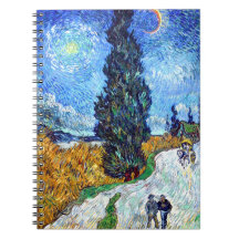 Road met Cypress en Star (1890) Vincent Van Gogh