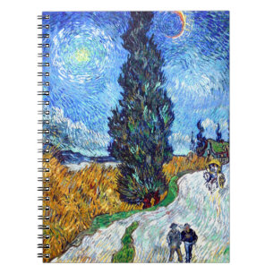 Road met Cypress en Star (1890) Vincent Van Gogh Notitieboek