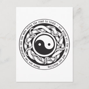 Road naar Truth Yin Yang Briefkaart