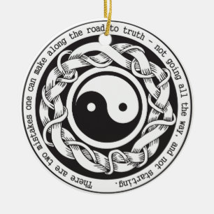 Road naar Truth Yin Yang Keramisch Ornament