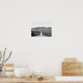 Road Outta Town // Black and White Scenery Poster (Keuken)