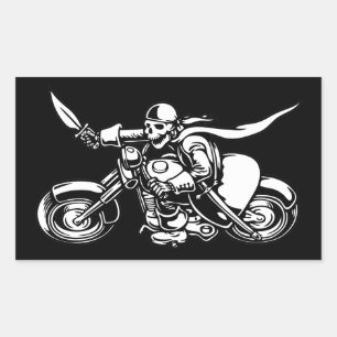 Road Pirate-bw Rechthoekige Sticker