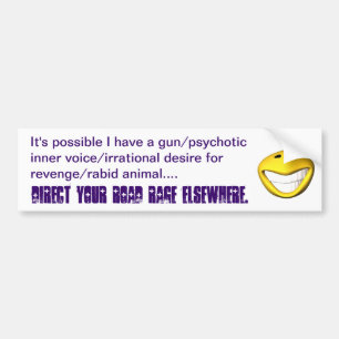 Road Rage Regedachte Bumpersticker