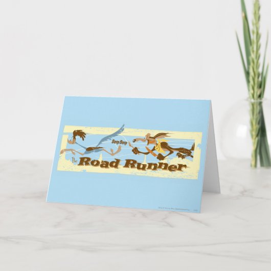 ROAD RUNNER™ achterna gezeten door Wile E. Coyote Kaart (Voorkant)