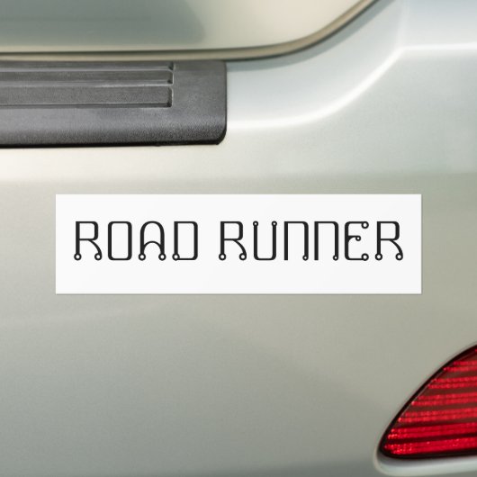 Road Runner Bumper Sticker (Op auto)
