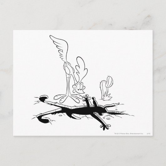 ROAD RUNNER™ en WILE E. COYOTE™ Vormig gat Briefkaart (Voorkant)