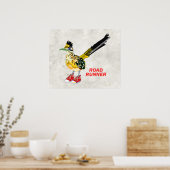 Road Runner in Red Sneakers Poster (Keuken)